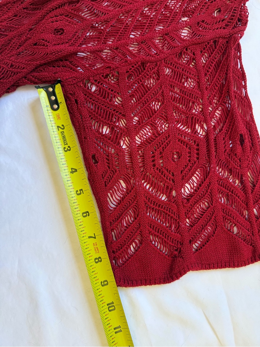 H&M Coachella Red Crochet Fringe Kimono - Picture 4 of 6